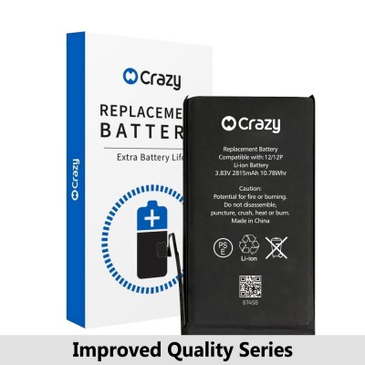 Crazy Improved Quality- iPhone 12 Pro / 12 Replacement Battery with Adhesive Strips 2815mAh (TI CHIP: 27546) (Cheapest Price)