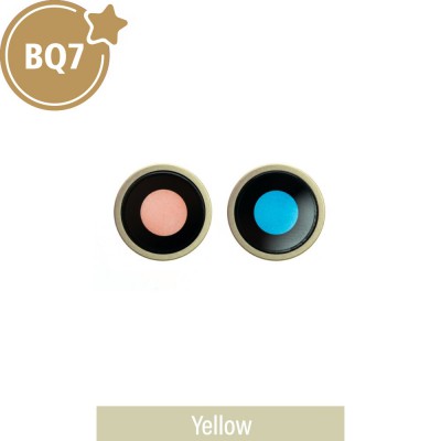 BQ7 Rear Camera Lens With Bracket for iPhone 15 / 15 Plus-Yellow
