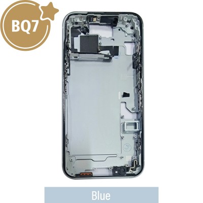 BQ7 Chassis Mid Frame Cover Replacement Assembly for iPhone 15 Plus-Blue (With SIM Tray Version)