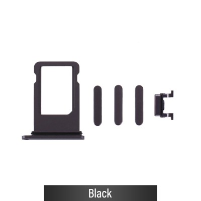 SIM Card Tray and Side Button for iPhone 8 Plus-Black