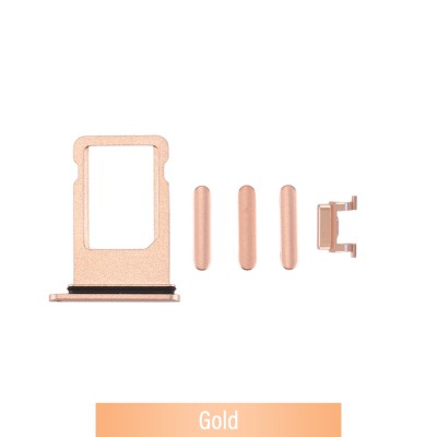 SIM Card Tray and Side Button for iPhone 8 Plus-Gold