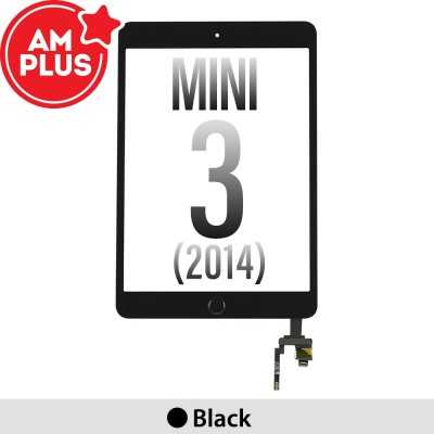 AMPLUS Touch Screen Digitizer with IC Connector for iPad Mini 3 (2014)-Black