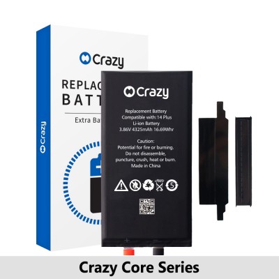 Crazy Core Series- iPhone 14 Plus Replacement Battery Core with Adhesive Strips 4325mAh 