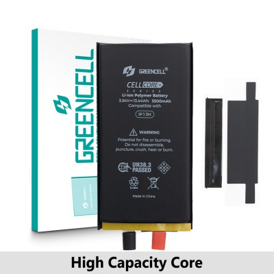 Greencell Core Series- High Capacity 3500mAh iPhone 13 Replacement Battery Core with Adhesive Strips