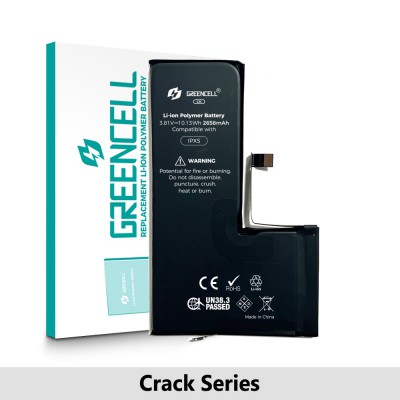 Greencell Crack Series- iPhone XS CRACK Battery with Adhesive Strips 2658mAh (No Need Soldering & No Need Tag-on)