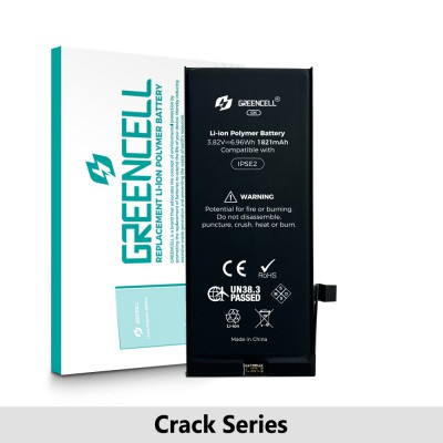 Greencell Crack Series- iPhone SE (2020) CRACK Battery with Adhesive Strips 1821mAh (No Need Soldering & No Need Tag-on)