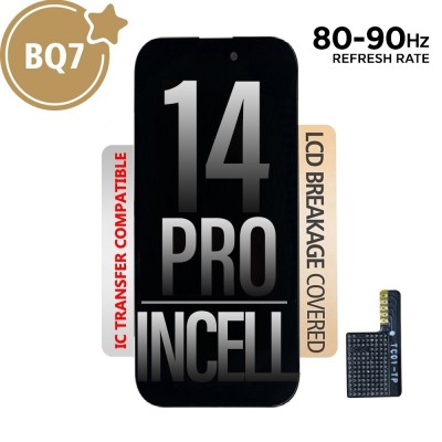 80HZ-90HZ REFRESH RATE BQ7 Incell LCD Assembly for iPhone 14 Pro Screen Replacement (Compatible for IC chip transfer)