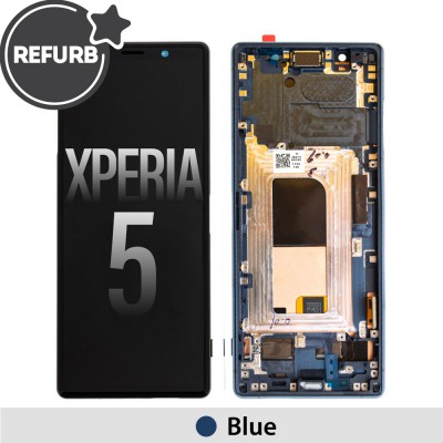 REFURB LCD Assembly Screen Replacement with Frame for Sony Xperia 5-Blue