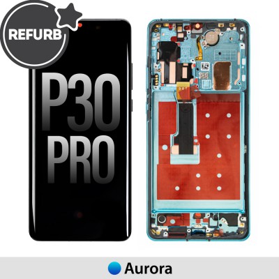 REFURB OLED Screen Digitizer Replacement with Frame for Huawei P30 Pro-Aurora