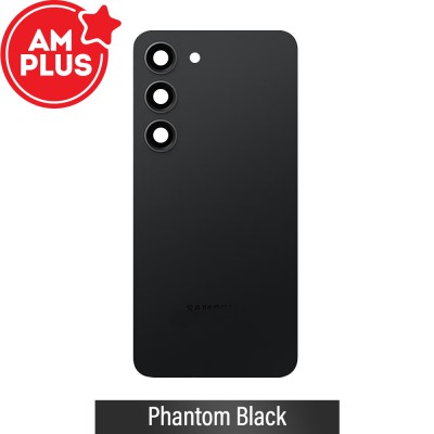 AMPLUS Rear Cover Glass For Samsung Galaxy S23 S911B-Phantom Black