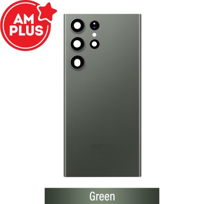 AMPLUS Rear Cover Glass For Samsung Galaxy S23 Ultra S918B-Green