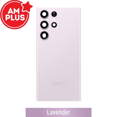 AMPLUS Rear Cover Glass For Samsung Galaxy S23 Ultra S918B-Lavender