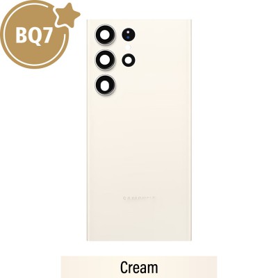BQ7 Rear Cover Glass for Samsung Galaxy S23 Ultra S918B-Cream