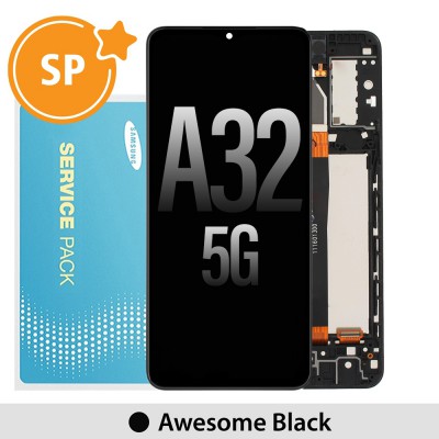 Samsung Galaxy A32 5G A326B LCD Screen Replacement Digitizer GH82-25121A (Service Pack)-Awesome Black