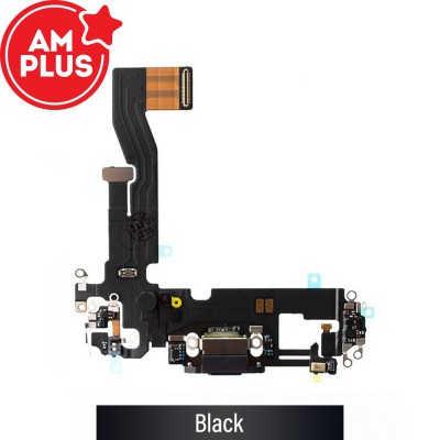 AMPLUS Charging Port for iPhone 12 / 12 Pro-Black