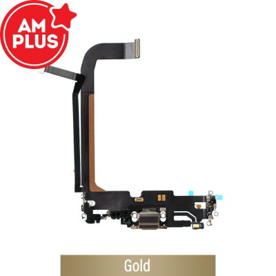 AMPLUS Charging Port for iPhone 13 Pro Max-Gold