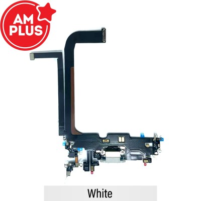 AMPLUS Charging Port for iPhone 13 Pro Max-White