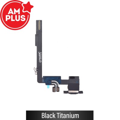 AMPLUS Charging Port for iPhone 16 Pro Max -Black Titanium