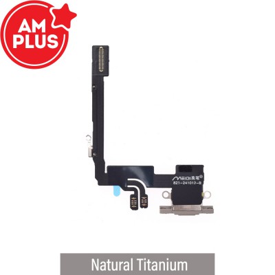 AMPLUS Charging Port for iPhone 16 Pro -Natural Titanium