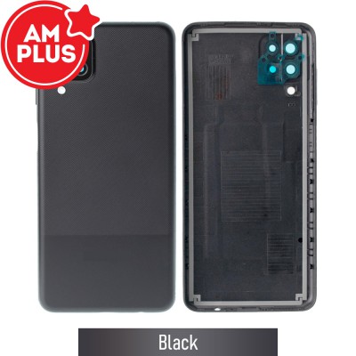 AMPLUS Rear Cover Glass For Samsung Galaxy A12 A125F-Black