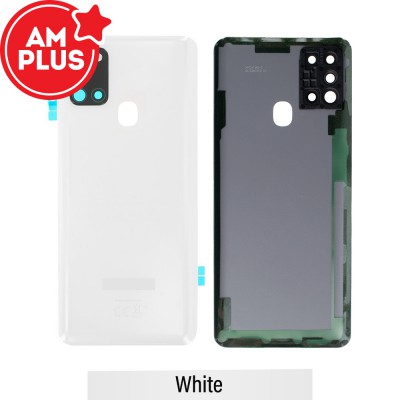 AMPLUS Rear Cover Glass For Samsung Galaxy A21S A217F-White