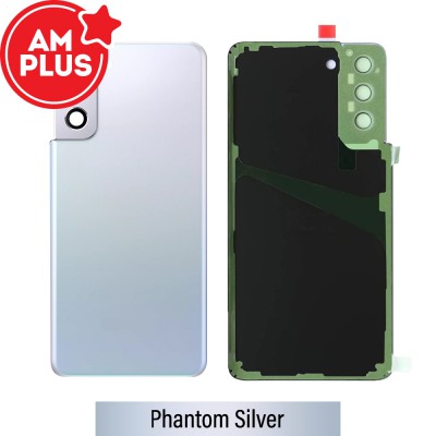 AMPLUS Rear Cover Glass For Samsung Galaxy S21 Plus G996-Phantom Silver