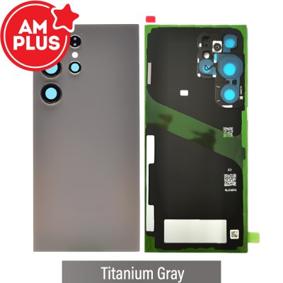 AMPLUS Rear Cover Glass For Samsung Galaxy S24 Ultra-Titanium Gray