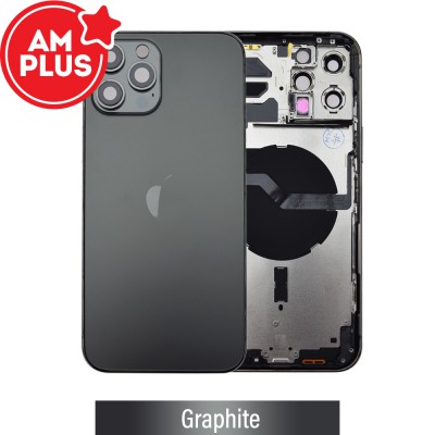 AMPLUS Rear Housing with Small Parts for iPhone 12 Pro Max-Graphite