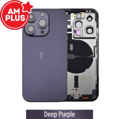 AMPLUS Rear Housing with Small Parts for iPhone 14 Pro-Deep Purple