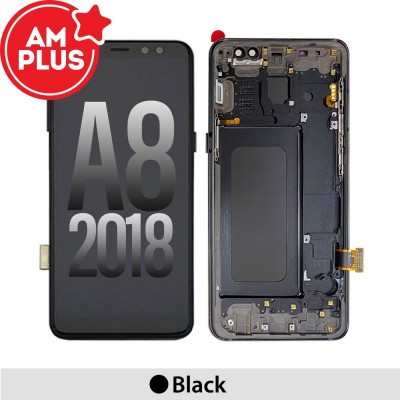 Samsung Galaxy A8 (2018) A530F AMPLUS OLED Screen Replacement Digitizer with Frame-Black