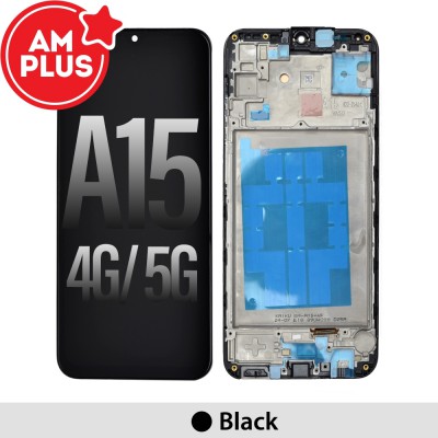 Samsung Galaxy A15 A155F / A15 5G A156B AMPLUS LCD Screen Replacement Digitizer with Frame-Black