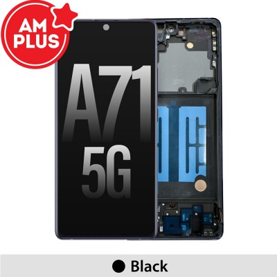 Samsung Galaxy A71 5G A716B AMPLUS OLED Screen Replacement Digitizer with Frame-Prism Cube Black