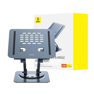 Baseus UltraStable Pro Series Rotatable and Foldable Laptop Stand (Three-Fold Version) Space Grey