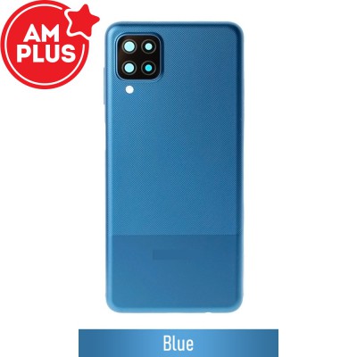 AMPLUS Rear Cover Glass For Samsung Galaxy A12 A125F-Blue