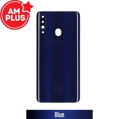 AMPLUS Rear Cover Glass For Samsung Galaxy A20s A207F-Blue