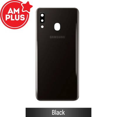 AMPLUS Rear Cover Glass For Samsung Galaxy A20 A205-Black