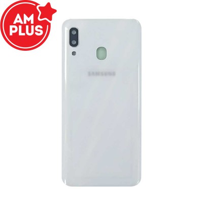 AMPLUS Rear Cover Glass For Samsung Galaxy A30 A305-White