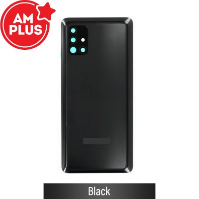 AMPLUS Rear Cover Glass For Samsung Galaxy A51 5G A516-Black