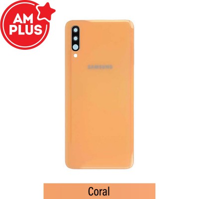 AMPLUS Rear Cover Glass For Samsung Galaxy A70 A705-Coral