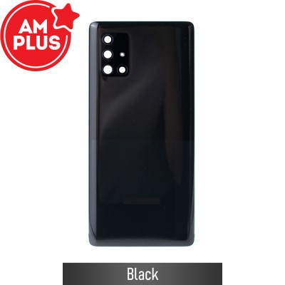 AMPLUS Rear Cover Glass For Samsung Galaxy A71 A716F-Black