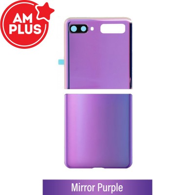 AMPLUS Rear Cover Glass For Samsung Galaxy Z Flip F700F-Mirror Purple