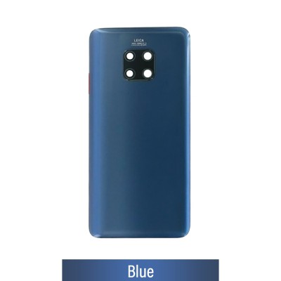 Rear Cover Glass with Camera Lens for Huawei Mate 20 Pro-Blue