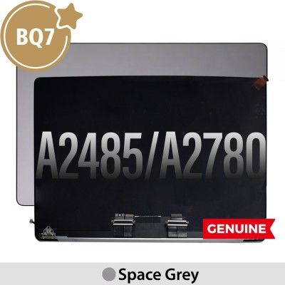 BQ7 Complete LCD Display Assembly for MacBook Pro 16" A2485 (2021) / A2780 (2023) -Space Grey  (This is genuine glass and genuine flex)