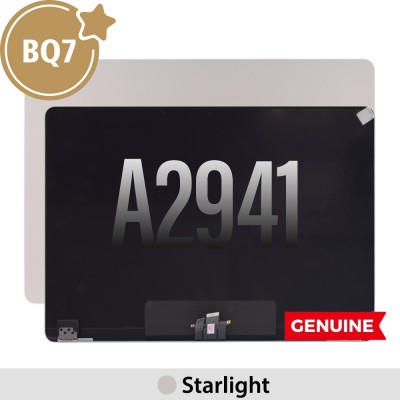 BQ7 Complete LCD Display Assembly for MacBook Air A2941 (2023) -White (This is genuine glass and genuine flex)