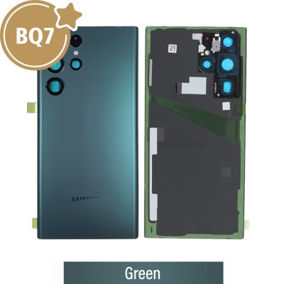 BQ7 Rear Cover Glass For Samsung Galaxy S22 Ultra S908B-Green  (As the same as the service pack, but not from official Samsung)