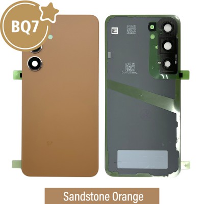 BQ7 Rear Cover Glass for Samsung Galaxy S24 S921B-Sandstone Orange