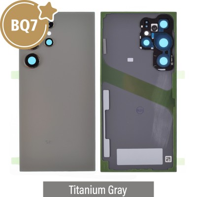 BQ7 Rear Cover Glass for Samsung Galaxy S24 Ultra S928B-Titanium Gray