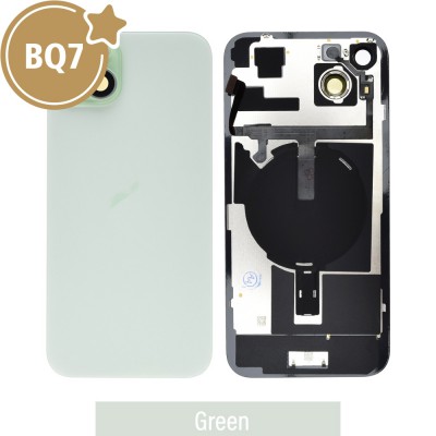 BQ7 Rear Cover Glass with Camera Lens Glass and Wireless Flex for iPhone 15 Plus-Green