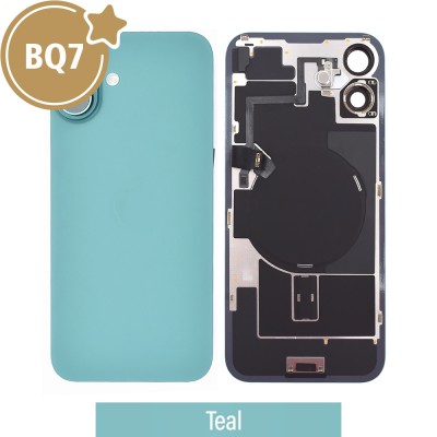 BQ7 Rear Cover Glass with Camera Lens Glass and Wireless Flex for iPhone 16 Plus-Teal