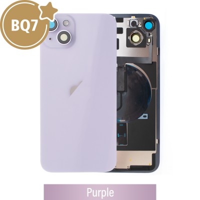 BQ7 Rear Cover Glass with Camera Lens Glass and Wireless Flex for iPhone 14 Plus-Purple